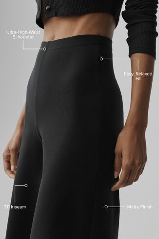 Alo Yoga Airbrush High-Waist Wide Leg Pant (Regular) - Black in Saudi Arabia