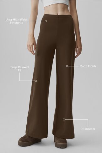 Alo Yoga Airbrush High-Waist Wide Leg Pant (Regular) - Espresso in Saudi Arabia