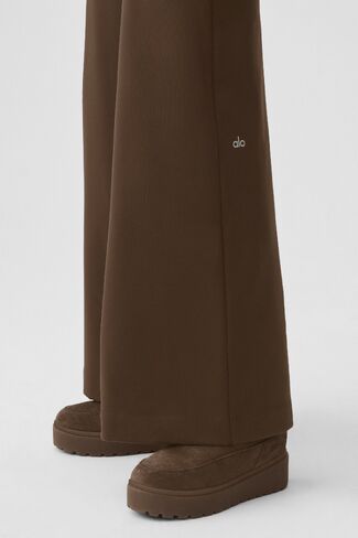 Alo Yoga Airbrush High-Waist Wide Leg Pant (Regular) - Espresso in Saudi Arabia