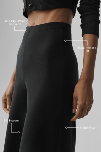 Alo Yoga Airbrush High-Waist Wide Leg Pant (Long) - Black in Saudi Arabia