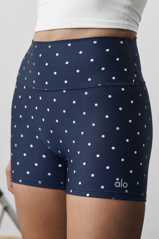 Alo Yoga 3" Airlift Polka Dot High-Waist Short - Navy/White in Saudi Arabia