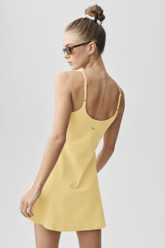 Alo Yoga Alosoft Encore Tennis Dress - Warm Butter in Saudi Arabia