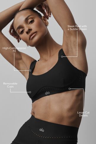 Alo Yoga Airlift Superstar Bra - Black in Saudi Arabia