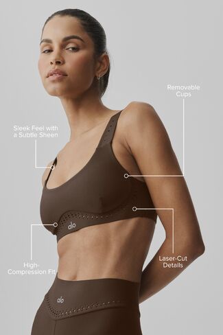 Alo Yoga Airlift Superstar Bra - Espresso in Saudi Arabia