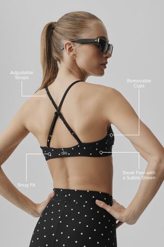 Alo Yoga Airlift Polka Dot Splendor Bra - Black/White in Saudi Arabia