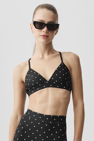 Alo Yoga Airlift Polka Dot Splendor Bra - Black/White in Saudi Arabia