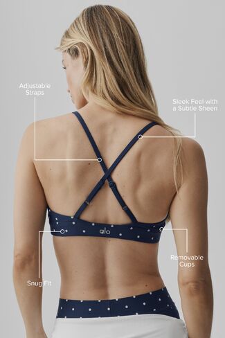 Alo Yoga Airlift Polka Dot Splendor Bra - Navy/White in Saudi Arabia