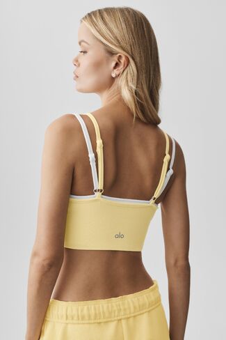 Alo Yoga Seamless Modal Ribbed Delight Bralette - Warm Butter in Saudi Arabia