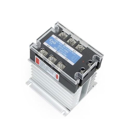 مرحل الحالة الصلبة ثلاثي الطور CG مشعاع 10A 25A 40A 60A 80A 100A 120A 200A ألومنيوم مع مروحة 12VDC 24VDC 220VAC in Kuwait