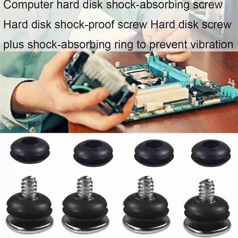 Hard Disk Screws 40pcs Hard Disk Shock Absorber Screw for Case Drive Bracket Screws and Rubber Rings in Saudi Arabia