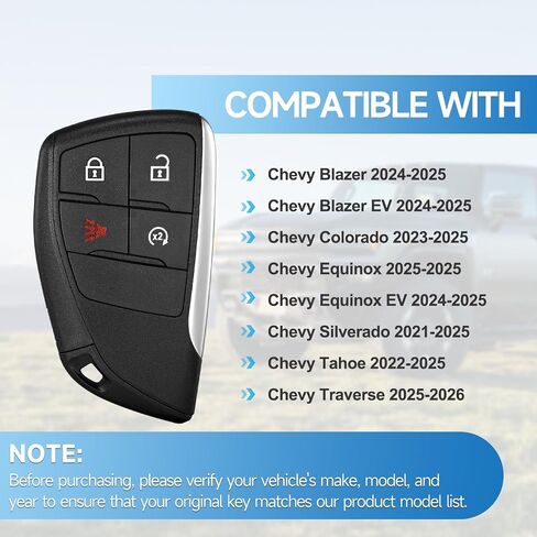 Smart Key Fob Replacement Remote fits for Chevy Blazer EV 2024-2025 Colorado 2023-2026 Equinox EV 2024-2026 Silverado 2021-2026 Tahoe 2022-2025 Traverse 2025-2026 Car Keyless Entry YG0G21TB2 433Mhz in Saudi Arabia