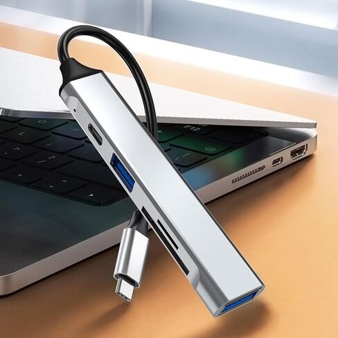 USB C Extension Cable USB Splitter Card Reader Port, Gray in Saudi Arabia