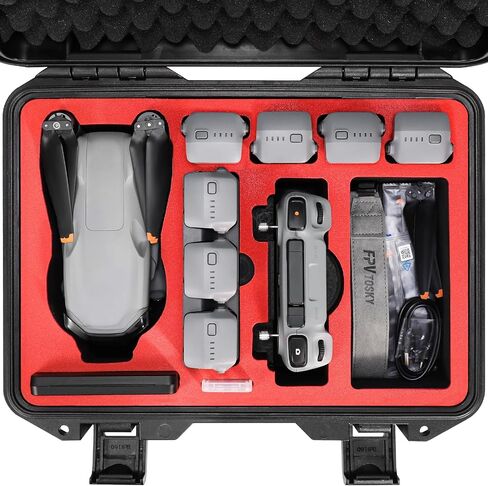 FPVtosky Hard Case for DJI Air 3S/Air 3 Drone/Fly More Combo, Waterproof Air 3S Hard Shell Carrying Case Accessories+Neck Lanyard with Joystick for DJI RC/RC 2 in Saudi Arabia