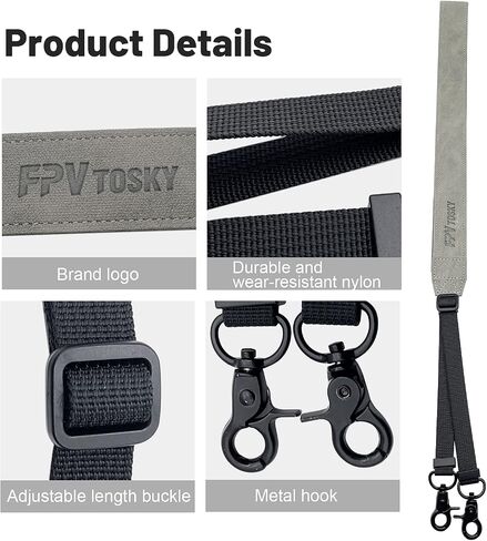 FPVtosky Hard Case for DJI Air 3S/Air 3 Drone/Fly More Combo, Waterproof Air 3S Hard Shell Carrying Case Accessories+Neck Lanyard with Joystick for DJI RC/RC 2 in Saudi Arabia