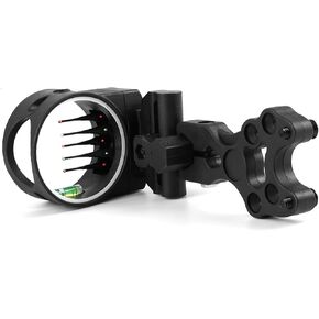 Compound Bow Sight Four Way Adjustable 5-Pin Sight 019 "Horizontal Fiber Optic Pin Bubble Level Easy to Install Universal Sight for Composite Bow in Saudi Arabia