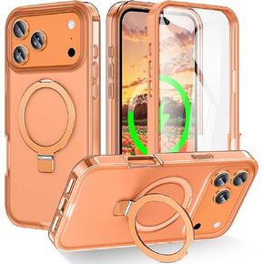 for iPhone 17 Stand Case with Screen Protector-Purple in Saudi Arabia
