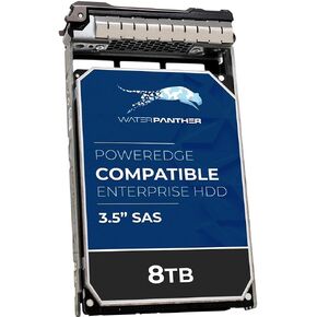 Water Panther 8TB 7200 RPM SAS 12Gb/s 3.5-Inch Enterprise Hard Disk Drive in 13G Tray Compatible with Dell PowerEdge Servers R730XD R730 T340 T330 T640 T630 T440 in Saudi Arabia