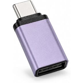 Type C to USB A Adapter, Male to Female Data Converter, Compact Purple in Kuwait