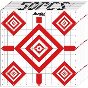 12"x12" Sight in Paper Shooting Targets, Shooting Range Paper Target for BB Gun, Airsoft, Handgun, Pistol, Rifle, Fit for Pellet Gun Target Trap in Saudi Arabia