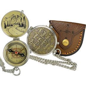 Handmade Brass Compass – “So You Can Always Find Your Way Back Home" or “Back to Me" Quote Gift for Son, Daughter, or Partner – Romantic Gift or Family Keepsake for Graduation, Travel, Farewell Gift in Kuwait