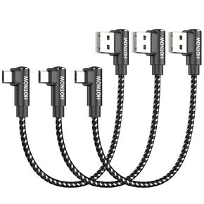 كابل USB A قصير الزاوية اليمنى إلى Micro USB 90 درجة 1FT 3 حزم in Kuwait