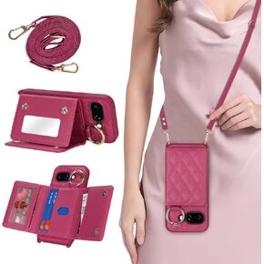 for Pixel 10a Case with Card Holder and Strap, Black in Saudi Arabia