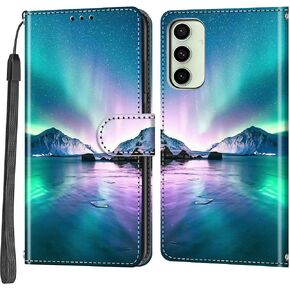 Case Wallet for Samsung Galaxy S24 FE, Black Flower in Saudi Arabia