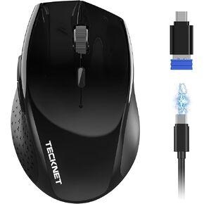 TECKNET Pro Bluetooth Mouse, 2.4G/BT 5.0, Wireless Silent, 6 Buttons in Saudi Arabia