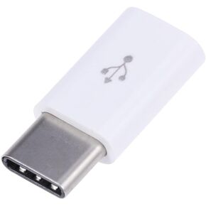 Hemoton USB Type C Adapter to Micro USB with 56k Resistor Alloy White in Saudi Arabia