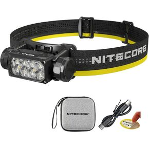 Nitecore HC65 UHE Headlamp, 2000 Lumen Max Heavy Duty Metal, USB-C Rechargeable with White, Red, and Reading Lights for Camping, Hiking, Hunting, and Industrial Works (Black) in Saudi Arabia