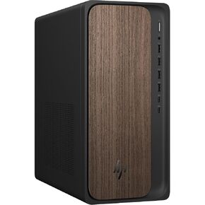 HP OmniDesk M03 AI Desktop PC, Intel Core Ultra 7 265, 2.4GHz, 16GB DDR5 RAM, 1TB NVMe SSD, Intel Graphics, Windows 11 Home, Dark Wood (Renewed) in Kuwait