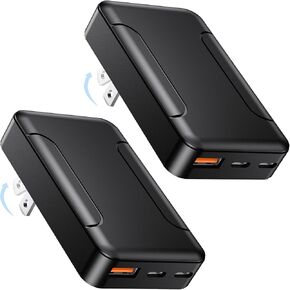 60W Flat USB C Wall Charger,2Pack 3-Port Slim USB C Wall Plug Power Adapter in Saudi Arabia