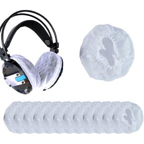 Headphone Covers, 100pcs Disposable Ear Covers Made of High Elastic Non-Woven Fabric, Perfect for Ear Headphones with 3.15"-4" Earpads (White) in Saudi Arabia