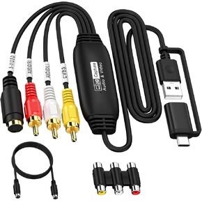 VHS VCR RCA إلى محول رقمي، VHS VCR إلى USB 2.0 جهاز التقاط الفيديو in Kuwait