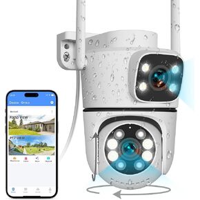 5MP Dual Lens WiFi Security Camera Outdoor Wireless Camera PT Auto Tracking in Saudi Arabia
