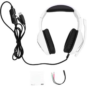 Gaming Headset with Microphone 40mm Dynamic Drivers Noise (White) in Kuwait