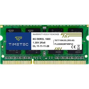 Timetec Hynix IC 8GB DDR3L SODIMM for Intel NUC KIT/Mini PC/HTPC/NUC Board 1600MHz PC3L-12800 Non ECC Unbuffered 1.35V CL11 2Rx8 Dual Rank 204 Memory Ram Module Upgrade(8GB) in Saudi Arabia