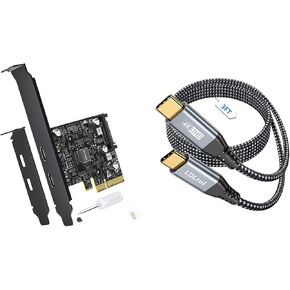 LDLrui 2-Port USB C PCIe Card, Shared 10Gbps, Data Only, Windows PC in Saudi Arabia