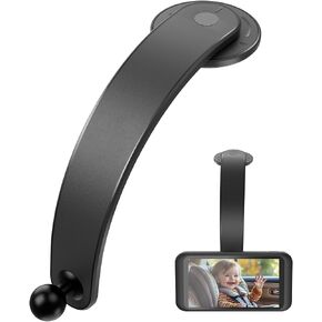 LUCKVIEW 17mm Ball Mount for Baby Car Camera - Adjustable Bendable Monitor Stand with Strong Adhesive Base, 360° Rotation, Fits Car Seat Monitor/Backup Camera/Dash Cam, Easy Install in Saudi Arabia