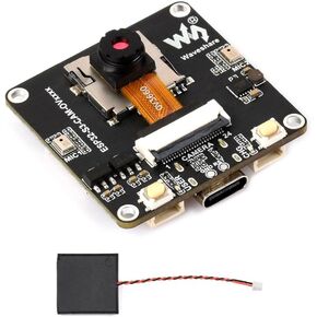 Waveshare ESP32-S3 AIoT Camera Development Board, Integrated Audio Input and Output Module, Supports Connecting External Display, Image Capture & Recognition and AI Speech Interaction Support, OV3660 in Kuwait