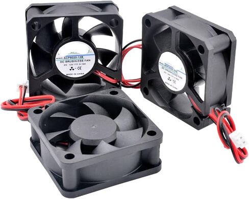 2 Pcs ACP5020 5cm 50mm Fan 50x50x20mm DC5V 12V 24V 2pin Cooling for Chassis Power Charger Printer Inverter(5V Sleeve) in Kuwait