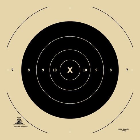 Official NRA B-6C, 50 Yard Slow Fire Precision Pistol Target, Repair Center, 10.5"x10.5" in Saudi Arabia