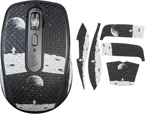 Mouse Grip Tape Compatible with Logitech MX Anywhere 3S/3 Wireless Mouse, Anti-Slip Sweat-Resistant Pre-Cut Skin, 0.8mm Ultra-Thin Self-Adhesive Sticker for Gaming & Office (Earth Pattern) in Saudi Arabia