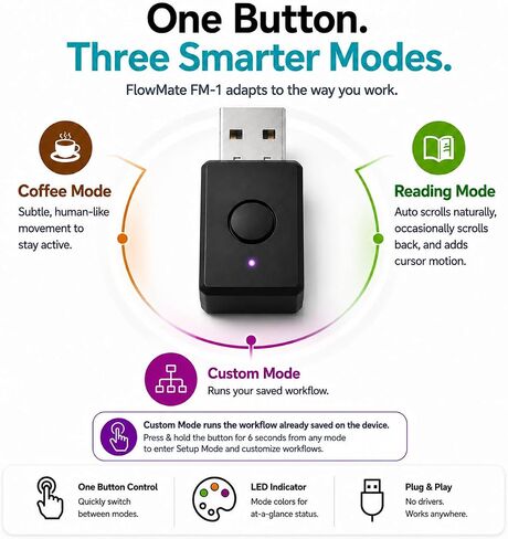 USB Mouse Jiggler, Mouse Mover, Auto Scroll, Custom Workflows in Saudi Arabia