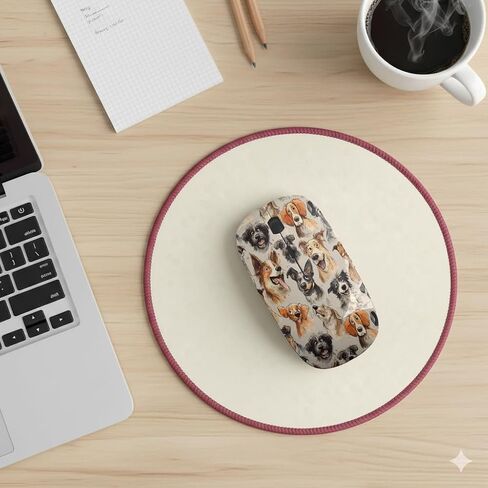 Planetar Dogs Faces Watercolor Pattern, USB Optical Wireless Mouse, Ergonomic Slim Desktop Laptop Mice for Kids in Saudi Arabia