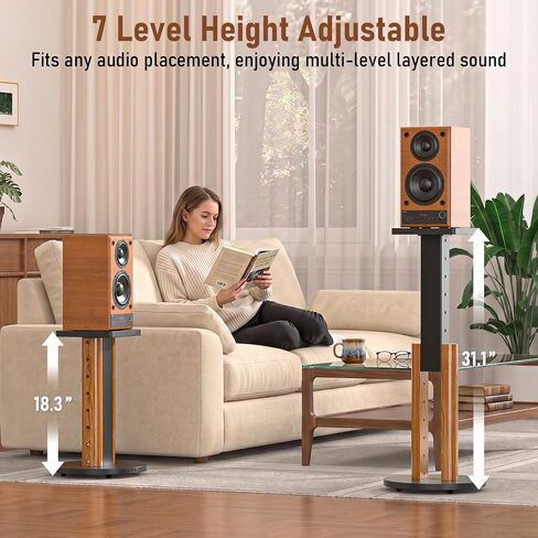 Universal Speaker Stands Pair for Bookshelf Studio Monitor Home Speakers in Saudi Arabia