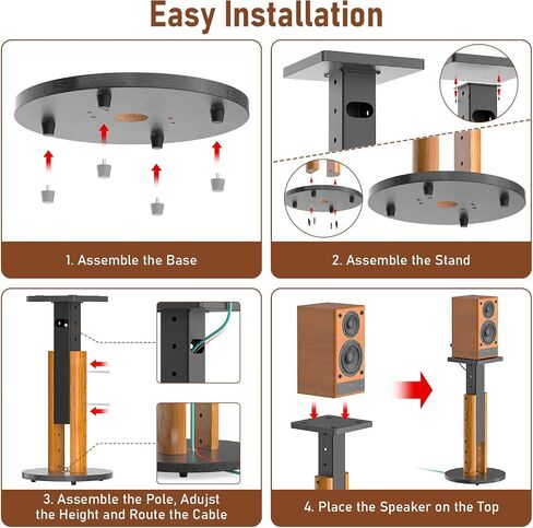Universal Speaker Stands Pair for Bookshelf Studio Monitor Home Speakers in Saudi Arabia