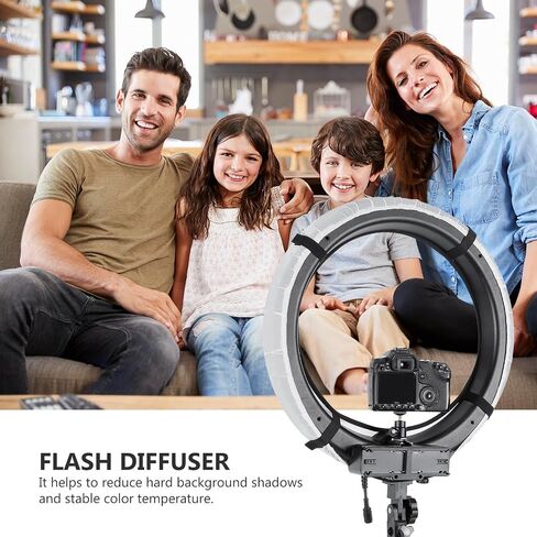 Flash Diffuser Softbox Nylon Foldable Ring for Photography, White in Kuwait
