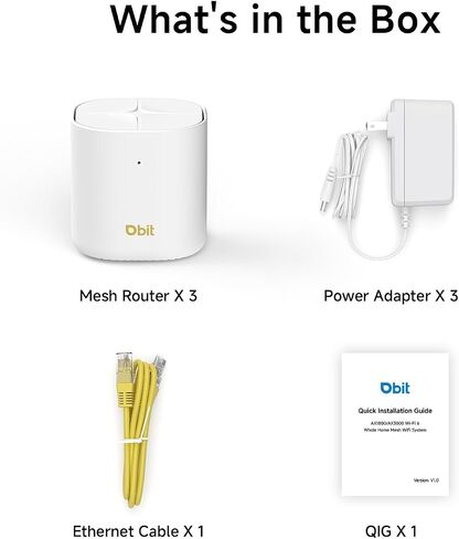 DBIT AX1800 WiFi 6 Mesh System - Covers 6500 sq ft and 150+ Devices, 3-Pack in Saudi Arabia