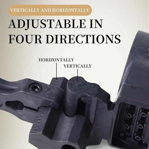 Compound Bow Sight Four Way Adjustable 5-Pin Sight 019 "Horizontal Fiber Optic Pin Bubble Level Easy to Install Universal Sight for Composite Bow in Saudi Arabia
